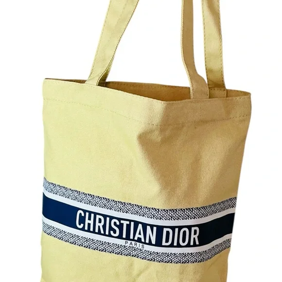 Christian Dior Yellow Canvas Tote Bag – VIP Beauty Gift - Picture 5 of 10
